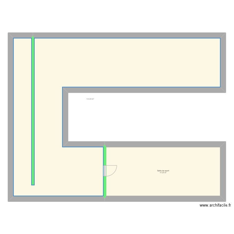 Le Plan. Plan de 2 pièces et 191 m2