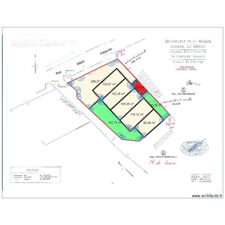 FREJAVILLE BORN - RPA MOD. Plan de 10 pièces et 1729 m2