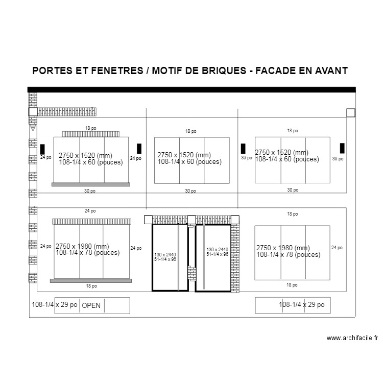 facades avant 1320 Final. Plan de 0 pièce et 0 m2