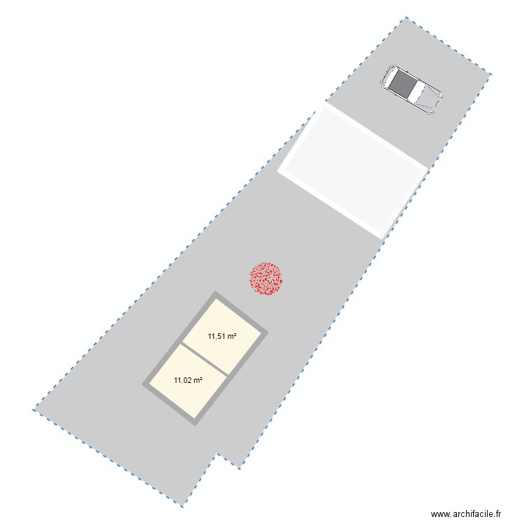 masse cadastre 3 2. Plan de 3 pièces et 54 m2