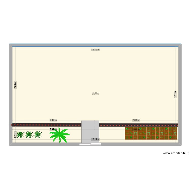 FUTURE. Plan de 1 pièce et 130 m2