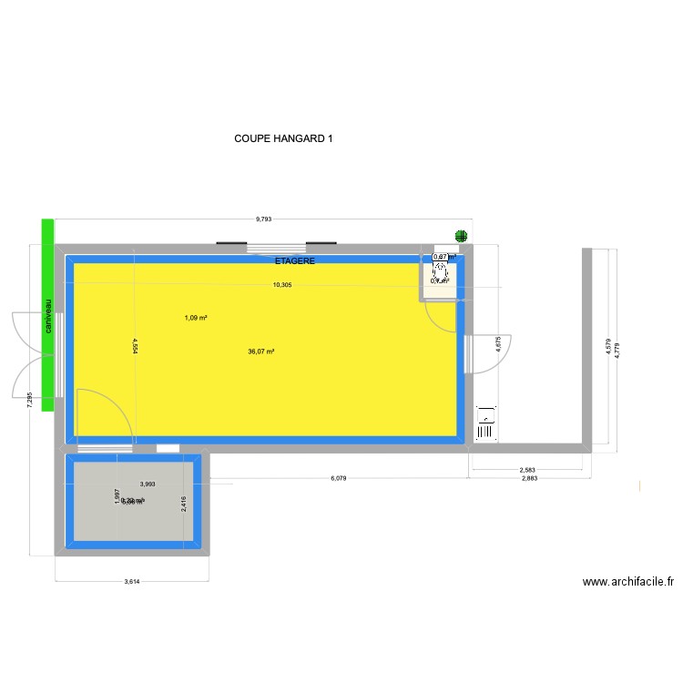  HANGARD 12. Plan de 6 pièces et 50 m2