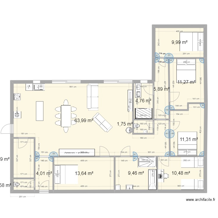 Maison ottonville 2. Plan de 13 pièces et 154 m2