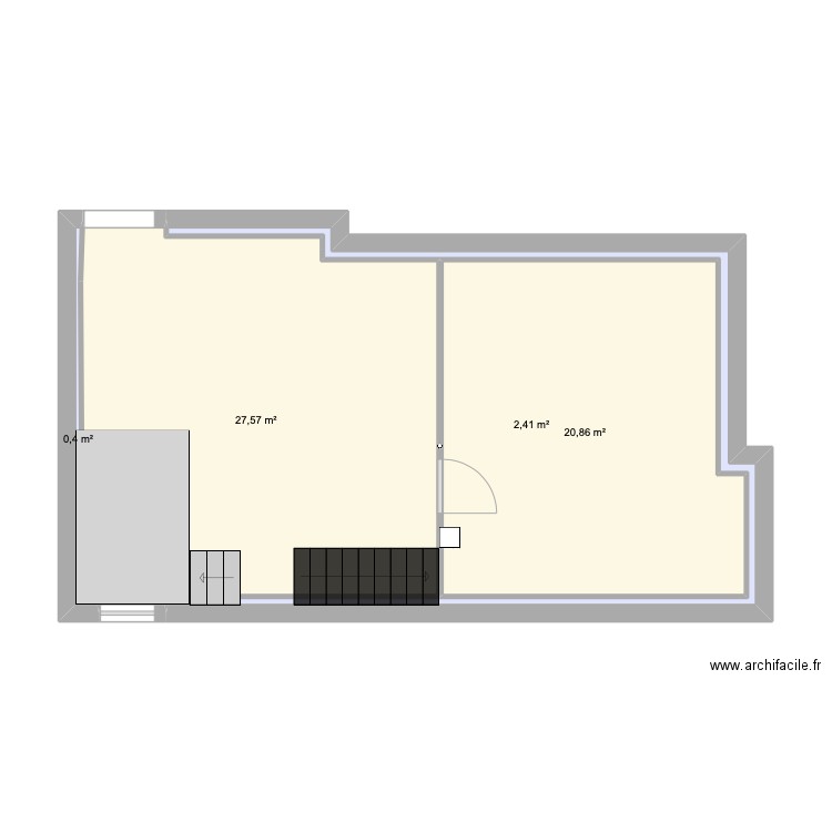 Sous-sol_v1. Plan de 4 pièces et 51 m2