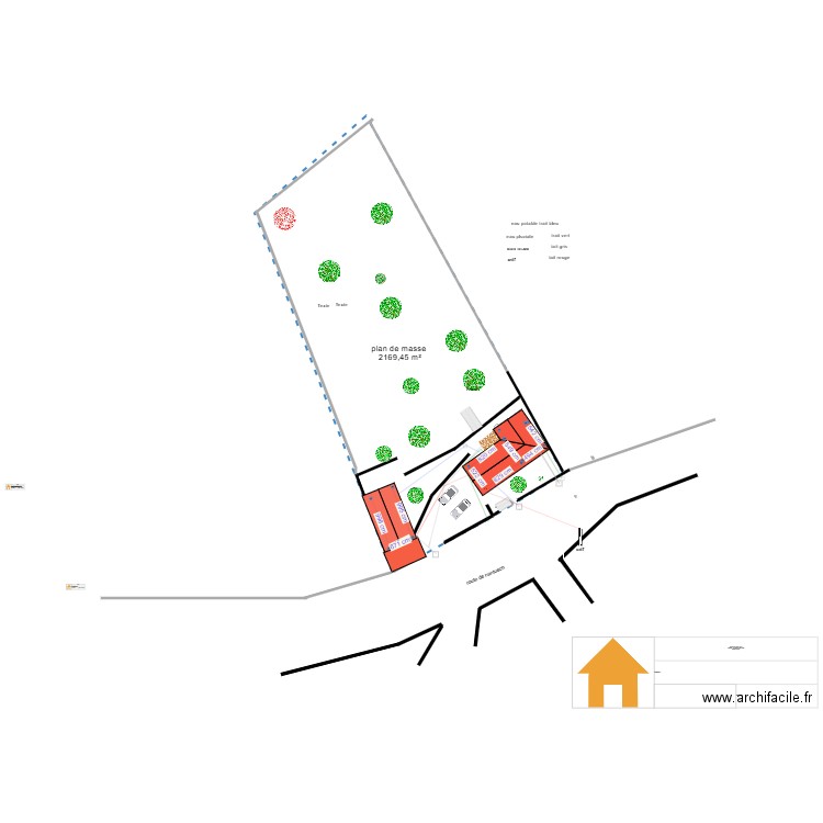 grange decazeville 88. Plan de 2 pièces et 128 m2