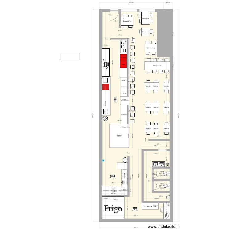 milan. Plan de 4 pièces et 115 m2