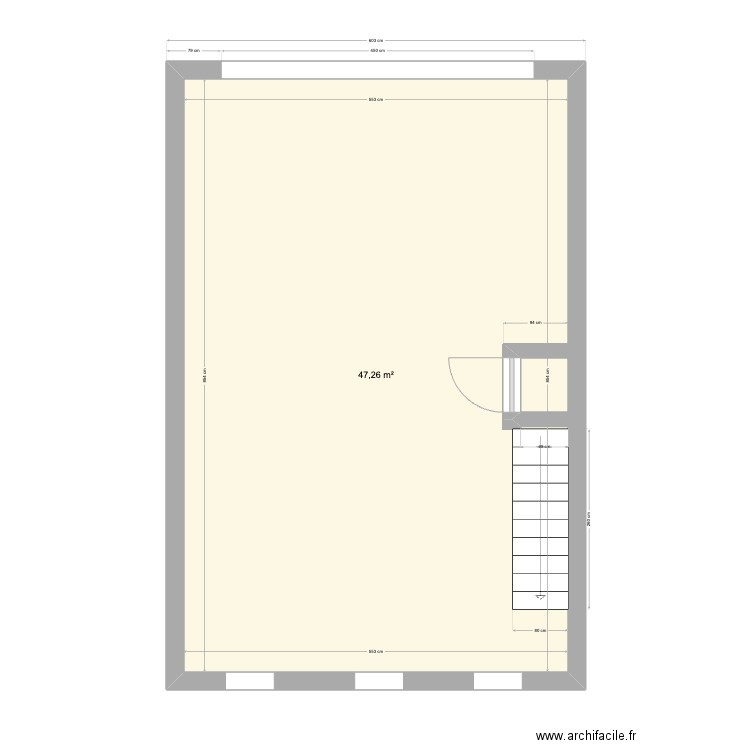 Living room. Plan de 1 pièce et 47 m2