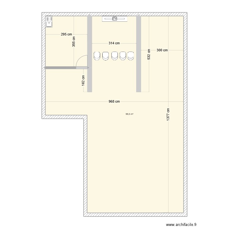 CDI 2. Plan de 2 pièces et 110 m2