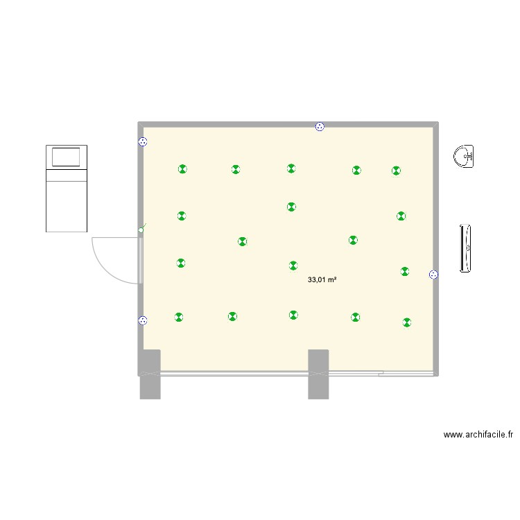 mathieu. Plan de 1 pièce et 33 m2