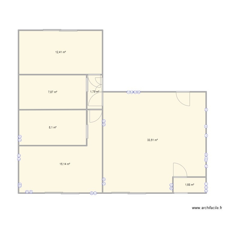 Salou. Plan de 7 pièces et 80 m2