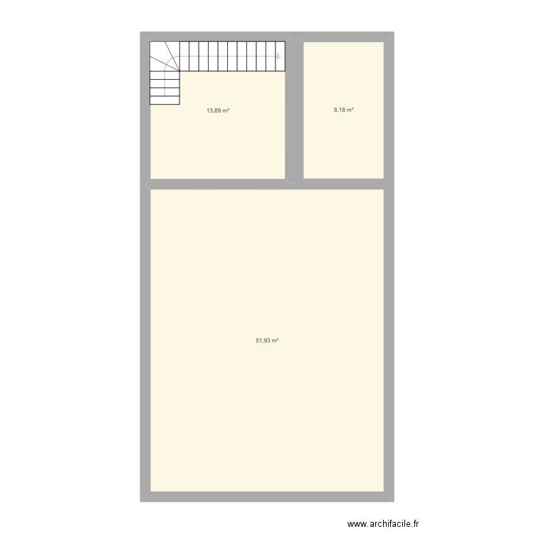 ARCHIFACILE. Plan de 3 pièces et 74 m2