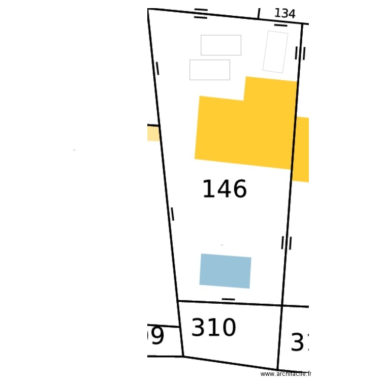 plan de masse. Plan de 0 pièce et 0 m2