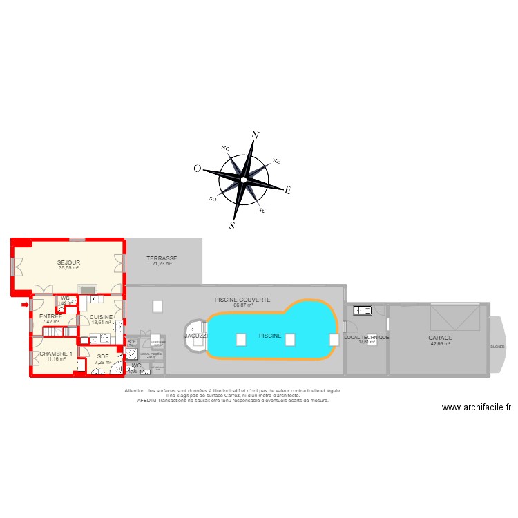 BI 24362 - . Plan de 53 pièces et 547 m2