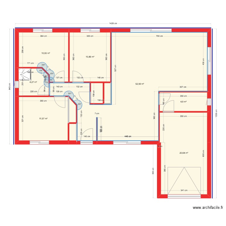 Plan 5. Plan de 10 pièces et 119 m2