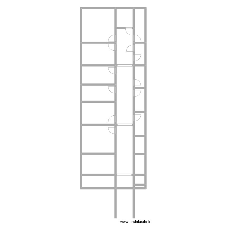 Y24-1504. Plan de 22 pièces et 154 m2