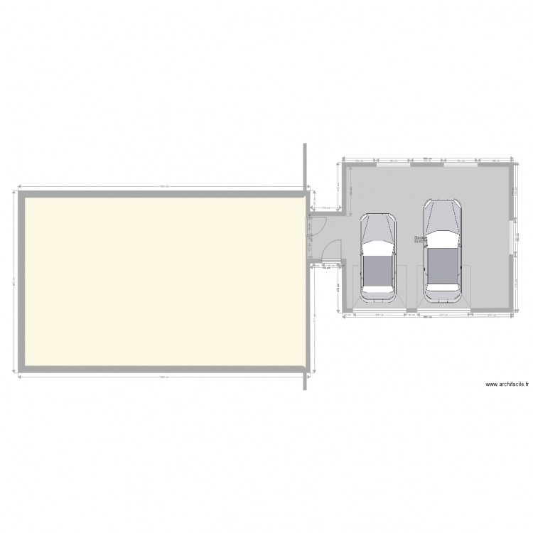 garage. Plan de 0 pièce et 0 m2