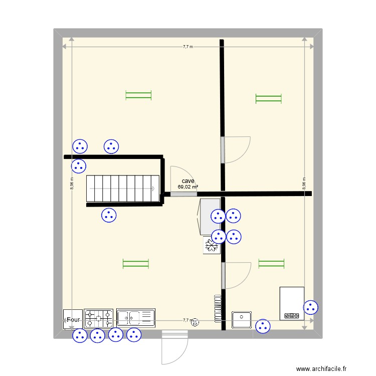 cave. Plan de 0 pièce et 0 m2