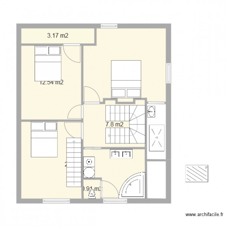 vendenetage. Plan de 0 pièce et 0 m2