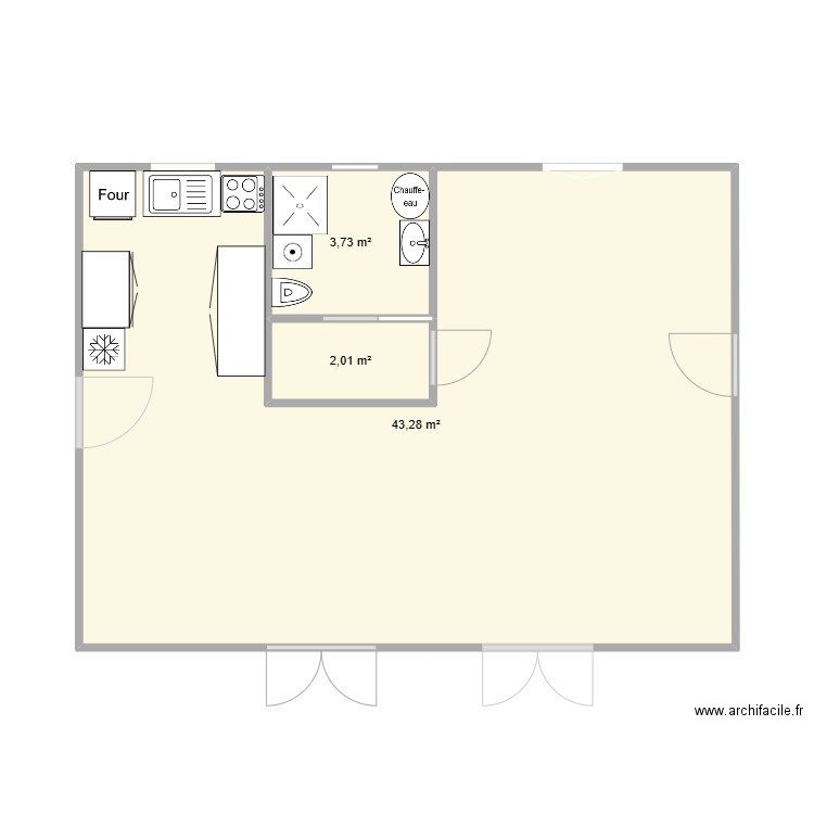 ma amenagement 3. Plan de 3 pièces et 49 m2