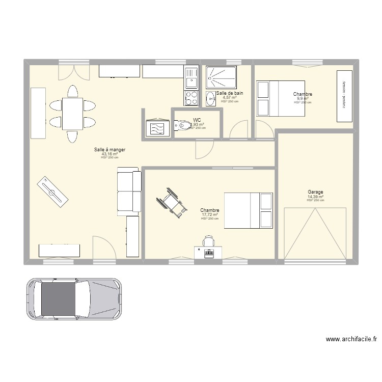 Maison Gaby. Plan de 0 pièce et 0 m2