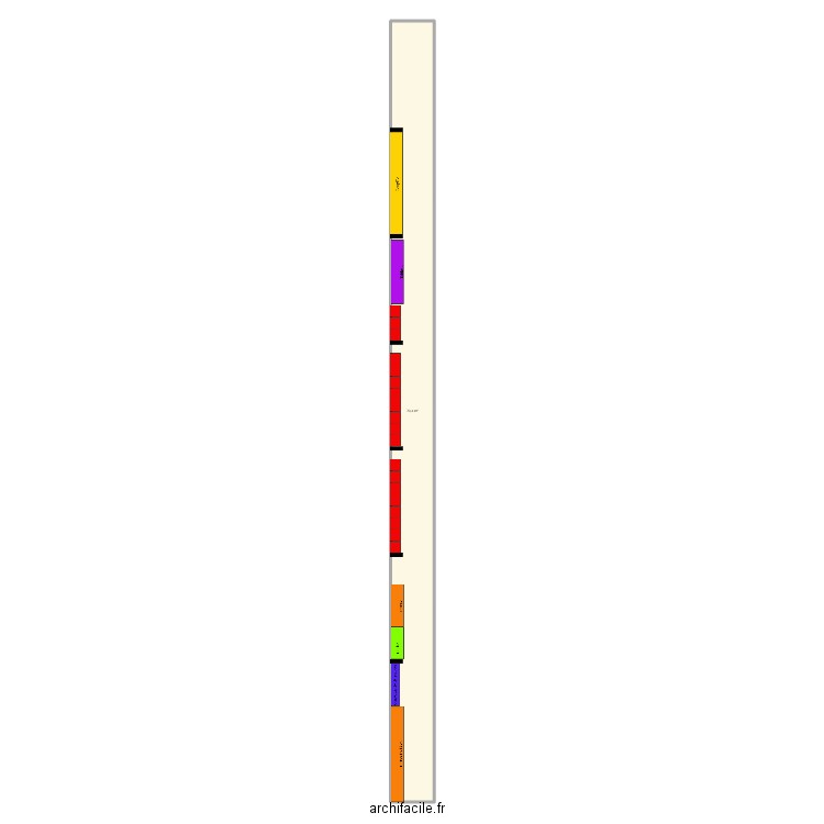 Bord de ligne Finition . Plan de 1 pièce et 73 m2