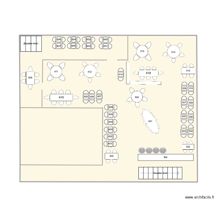 croisette plant int haut. Plan de 1 pièce et 68 m2