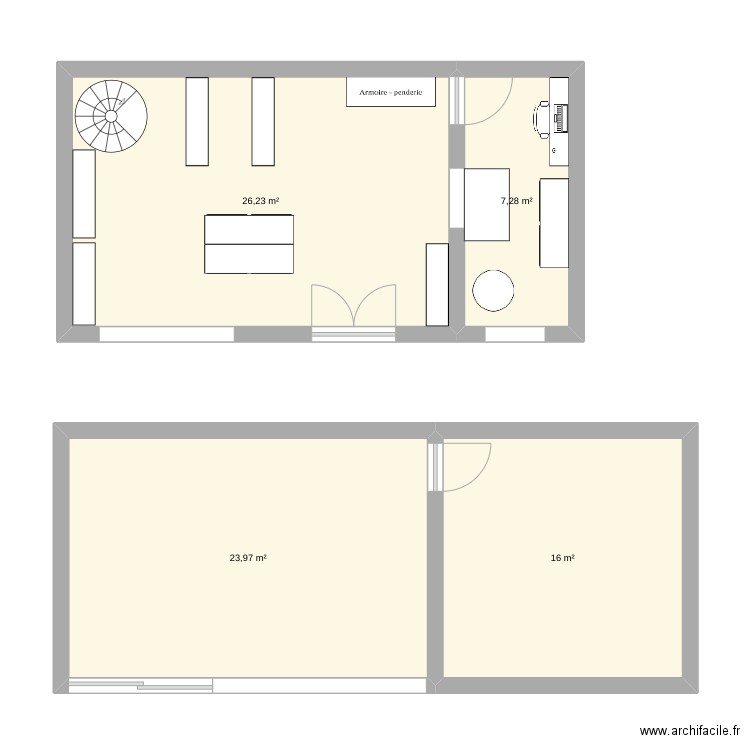 exo magasin plan . Plan de 4 pièces et 73 m2