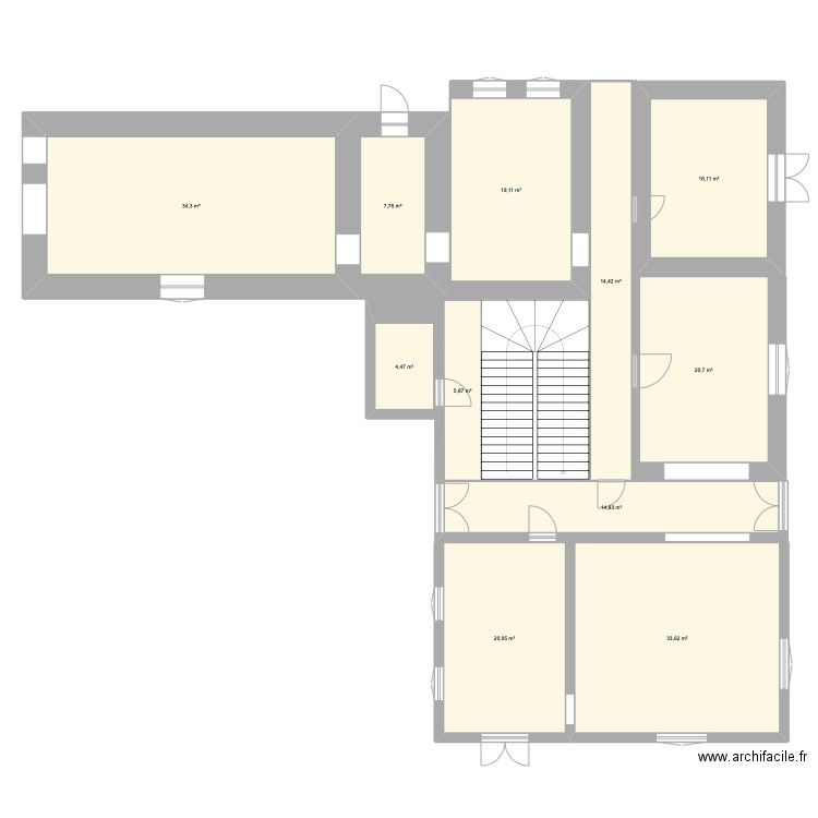 Bonnes . Plan de 11 pièces et 191 m2