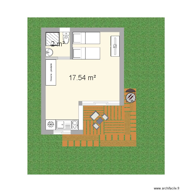 bungalow. Plan de 0 pièce et 0 m2