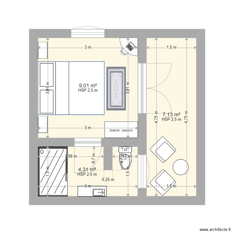 CABANA PEQUENA. Plan de 0 pièce et 0 m2