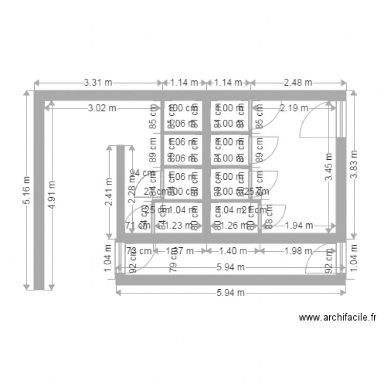 WC école2. Plan de 0 pièce et 0 m2