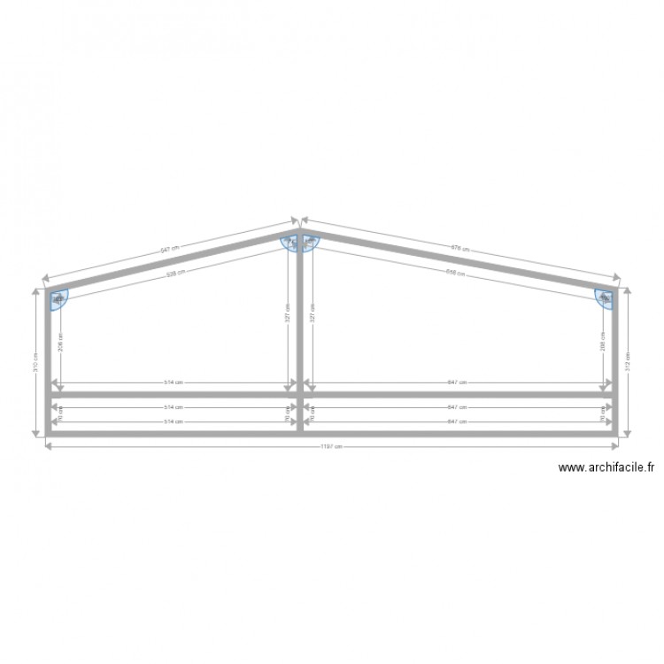 plan de coupe. Plan de 0 pièce et 0 m2