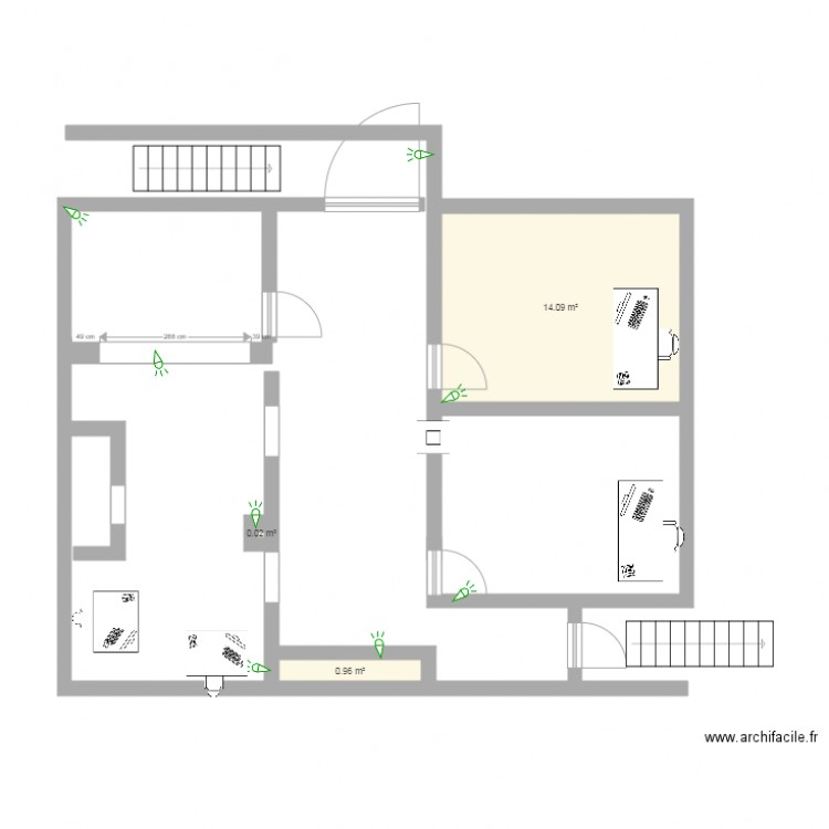 etage. Plan de 0 pièce et 0 m2