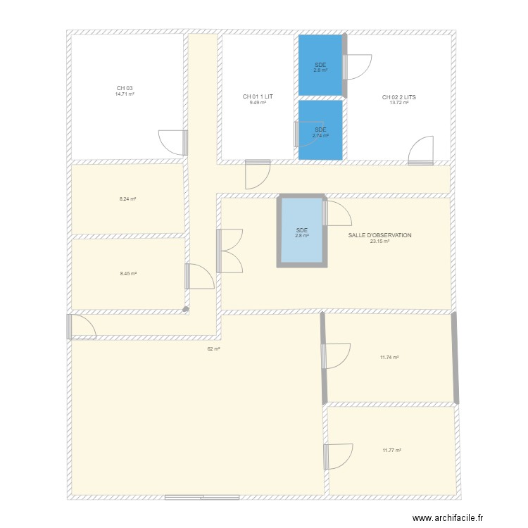 Extensionclinique01. Plan de 0 pièce et 0 m2