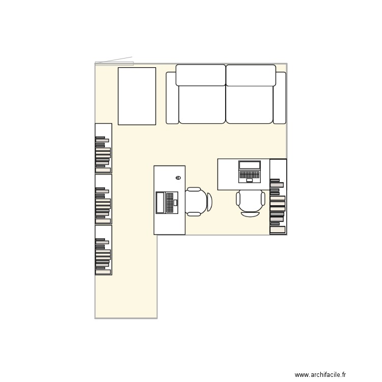 bureau chambre. Plan de 0 pièce et 0 m2