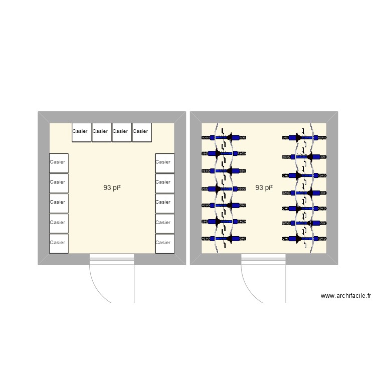 vestière. Plan de 0 pièce et 0 m2