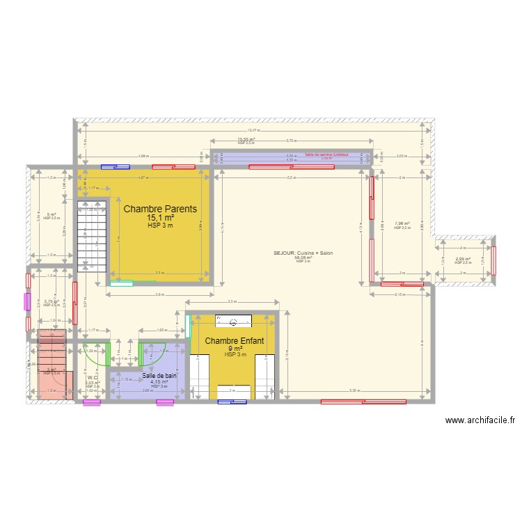 Villa Luxe  PLAN 1ere Etage et  Meubles. Plan de 0 pièce et 0 m2