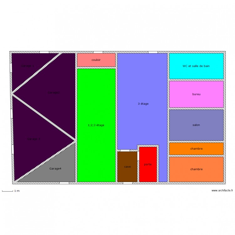 maison de 3étage. Plan de 0 pièce et 0 m2