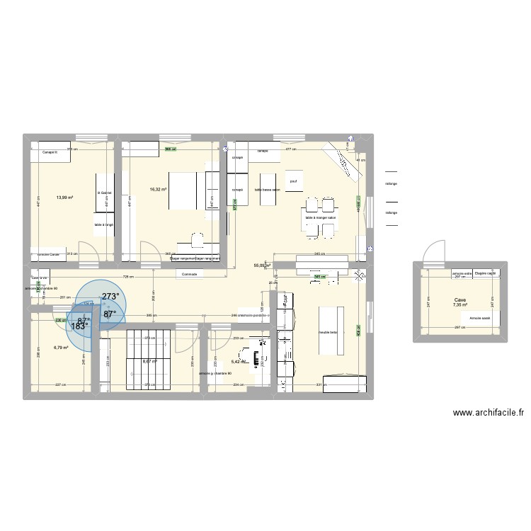 plan appartement yens . Plan de 0 pièce et 0 m2