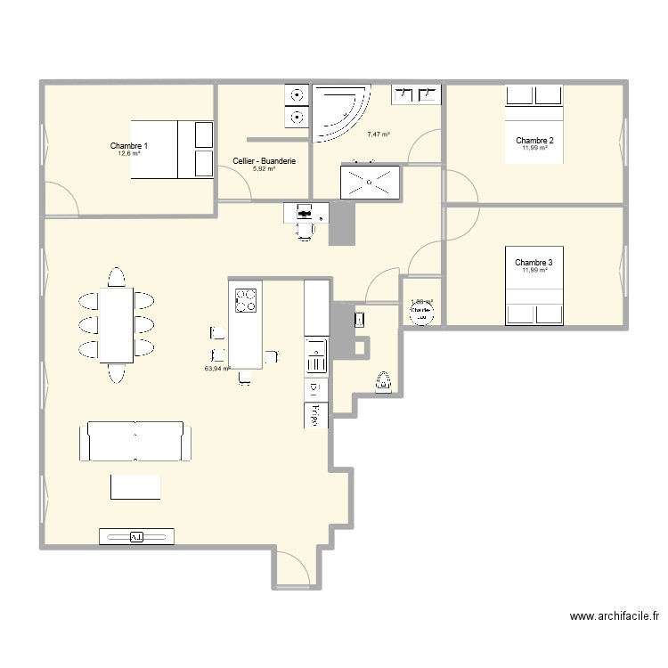 Appartement 1 Tarare. Plan de 0 pièce et 0 m2