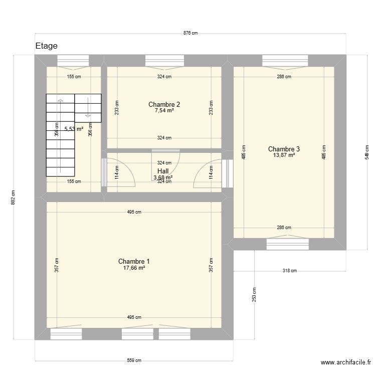 Cailloux étage. Plan de 0 pièce et 0 m2