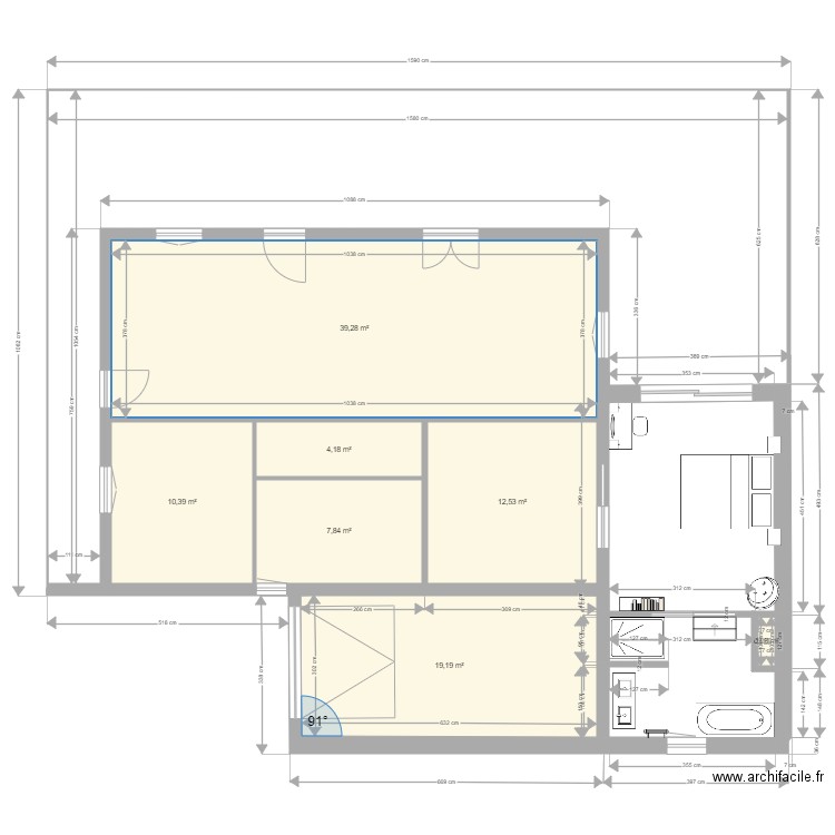 merignac projet2. Plan de 0 pièce et 0 m2