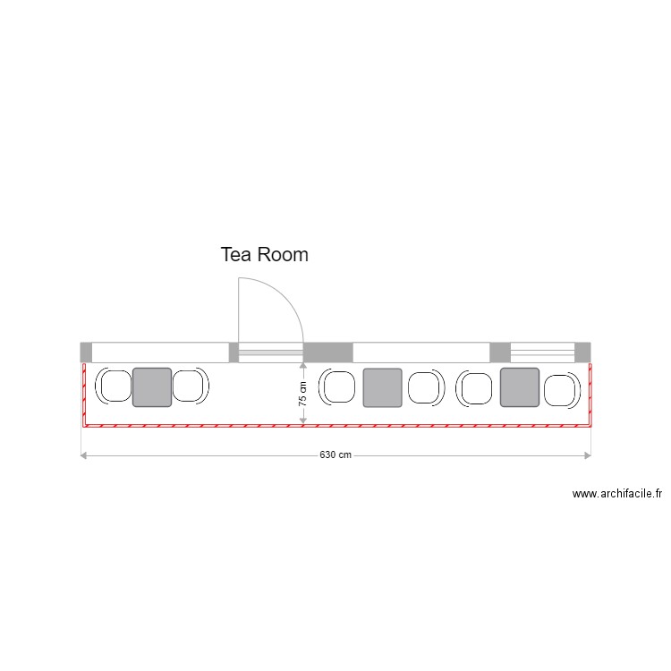 Plan terrasse extérieur Pictet de Rochemont. Plan de 0 pièce et 0 m2