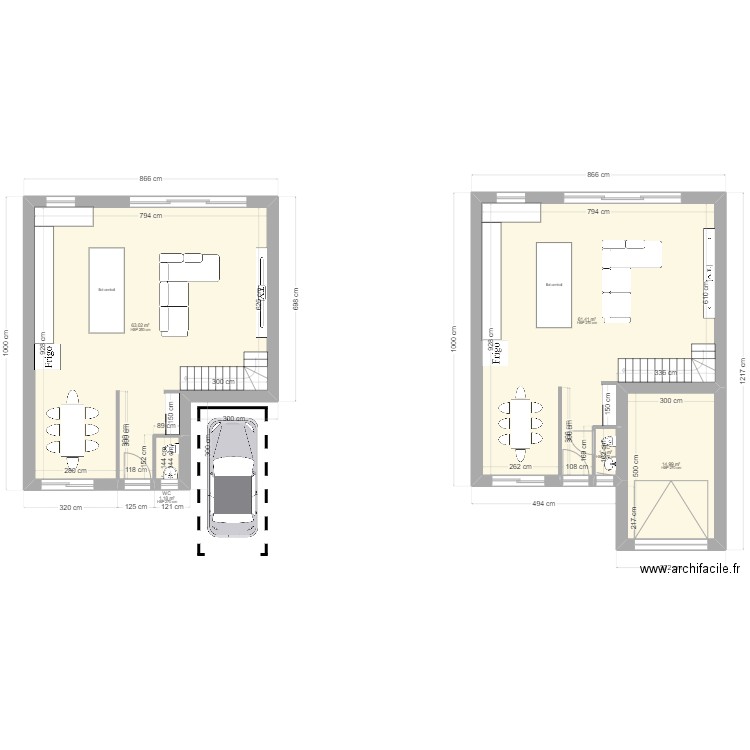 Maison V3. Plan de 5 pièces et 142 m2