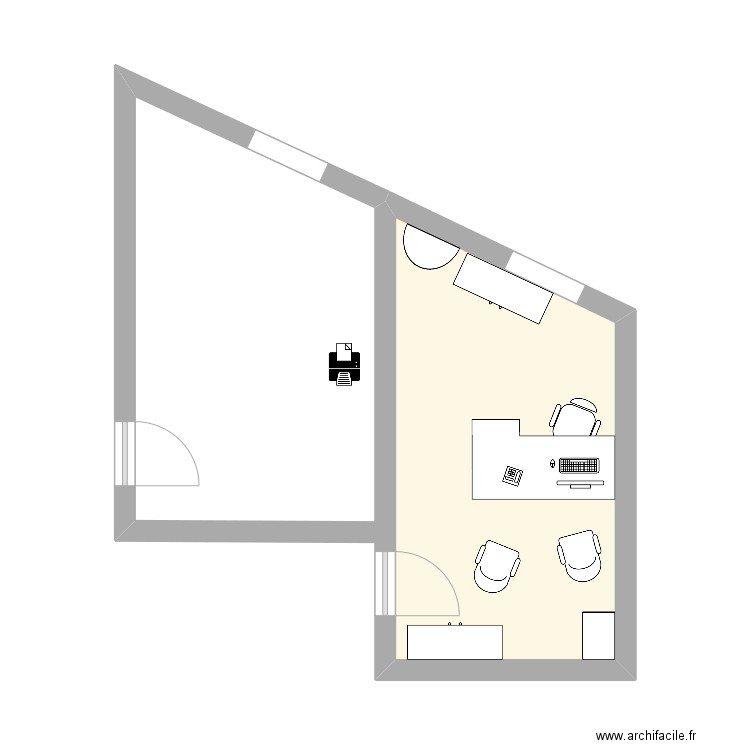 Sécurité incendie Mx. Plan de 1 pièce et 13 m2