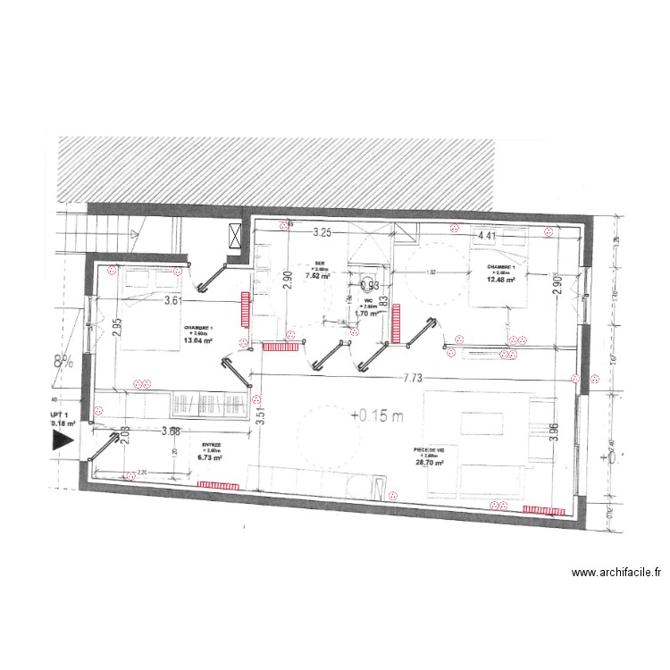 schéma élect appart 1. Plan de 0 pièce et 0 m2