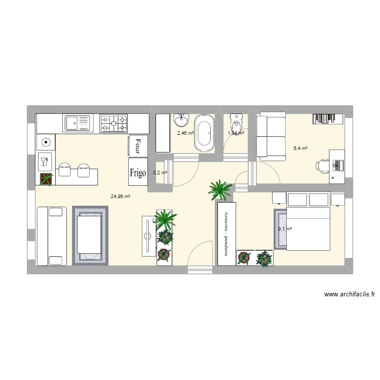 Appartement. Plan de 0 pièce et 0 m2