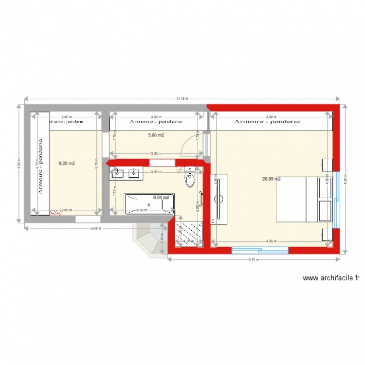 agrandissement maison donnee entreprise. Plan de 0 pièce et 0 m2