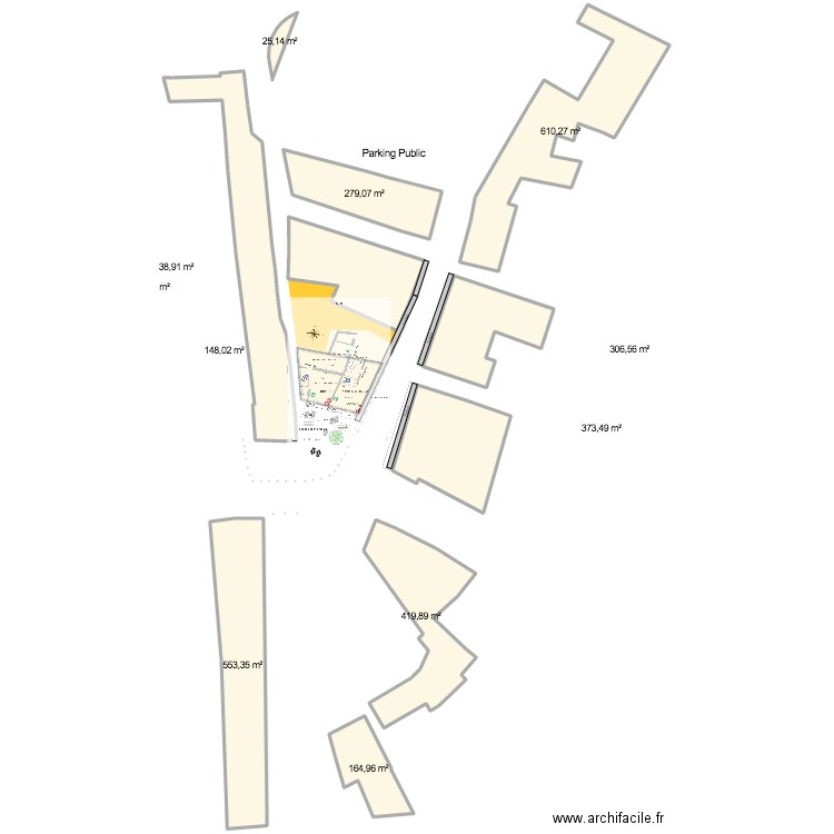 arcole exterieur. Plan de 11 pièces et 3796 m2