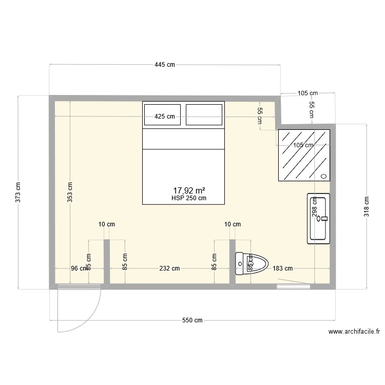 Chambre garage AuréJu 3. Plan de 0 pièce et 0 m2